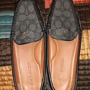 Coach loafers 71/2B blk/gry